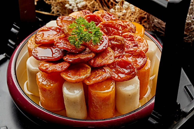 糖水山药红薯焗杏干图片