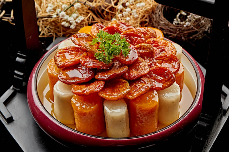 糖水山药红薯焗杏干图片