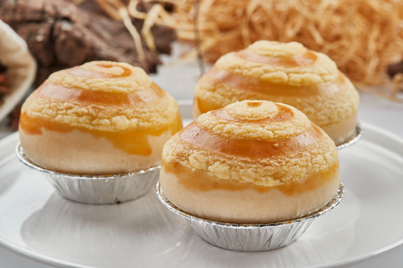 美味茶餐港式菠萝叉烧包图片