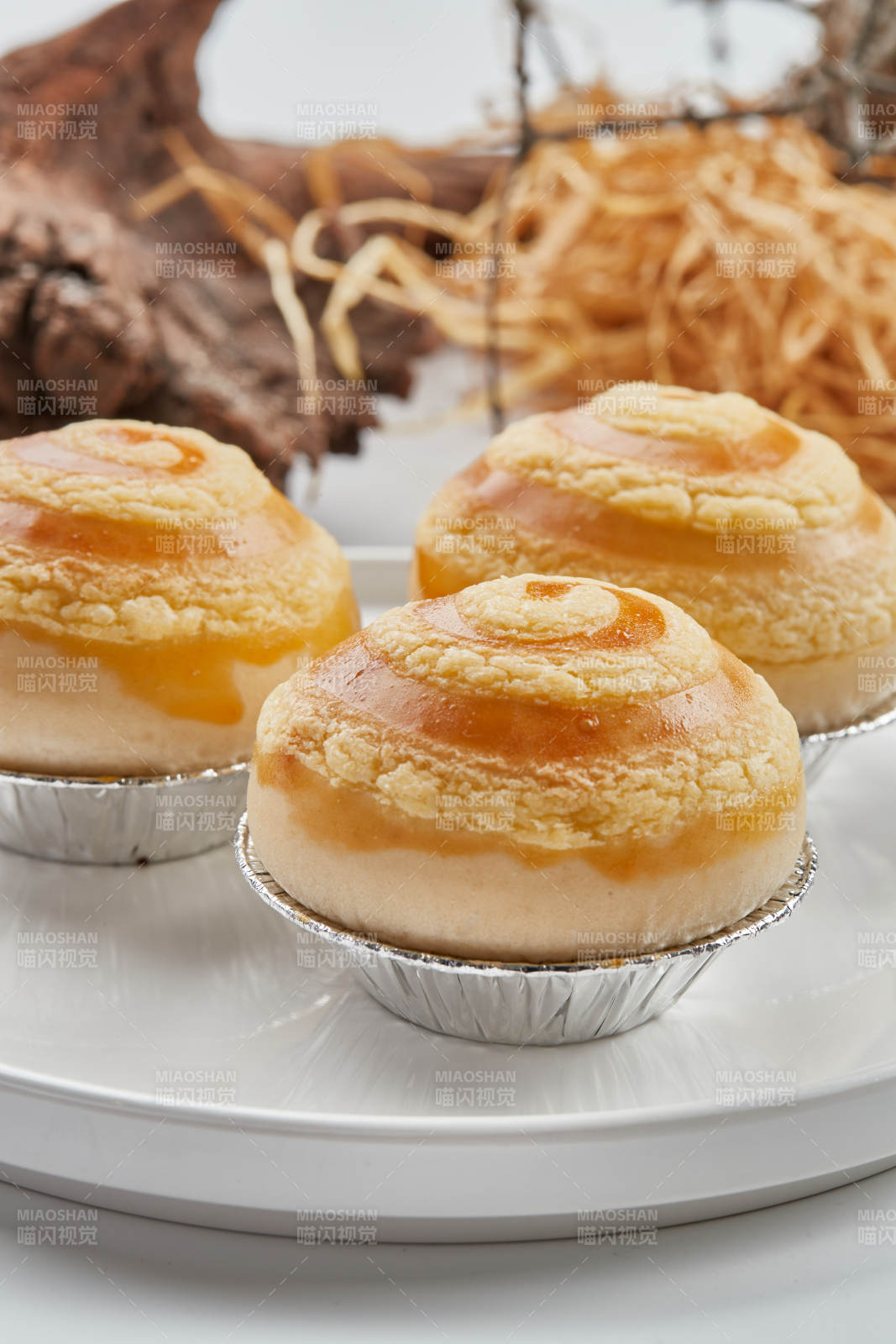 美味茶餐港式菠萝叉烧包图片