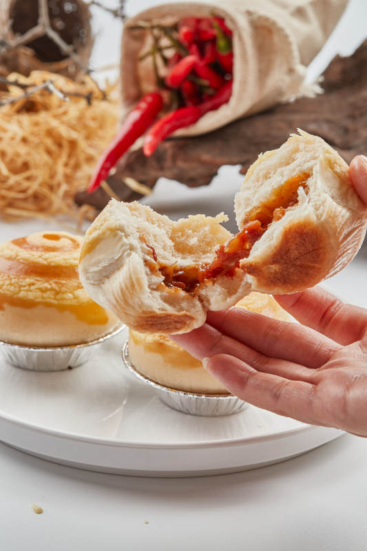 美味茶餐港式菠萝叉烧包图片