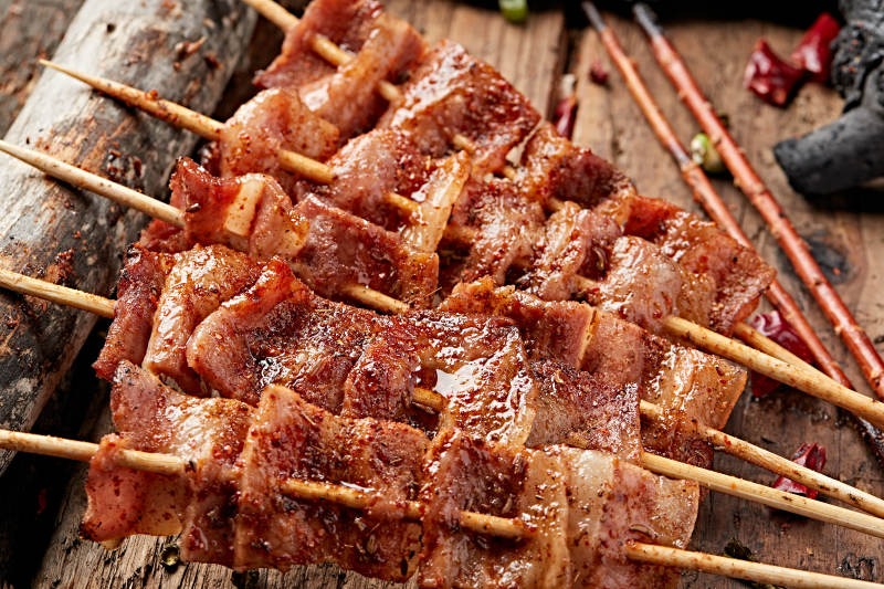 美味炭烤风味猪五花肉图片