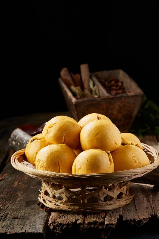 面豆馅开花黄馍馍图片