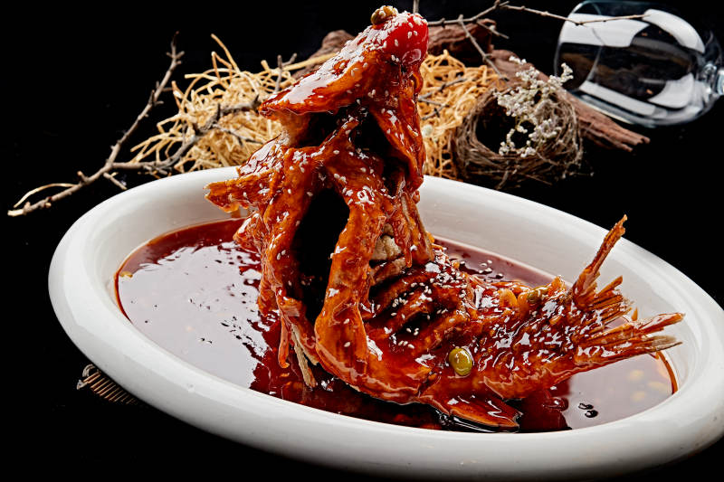 茄汁糖醋干炸鱼图片