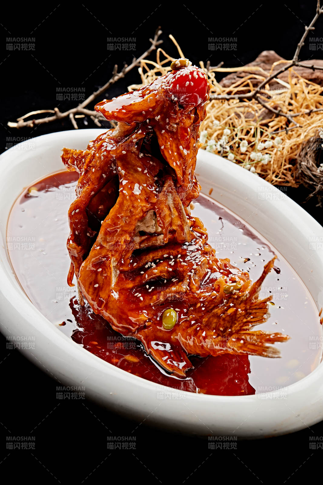 茄汁糖醋干炸鱼图片