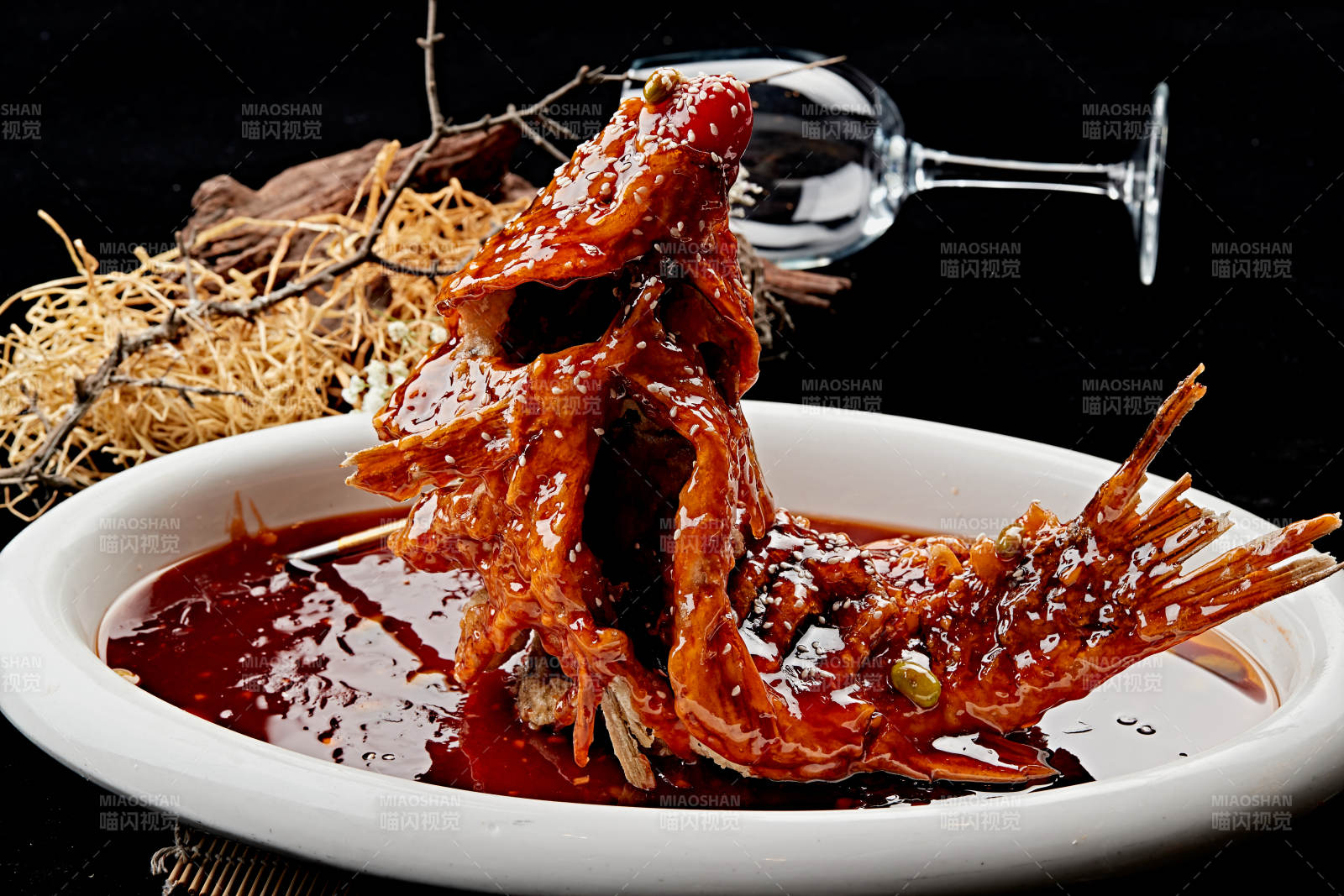 茄汁糖醋干炸鱼图片