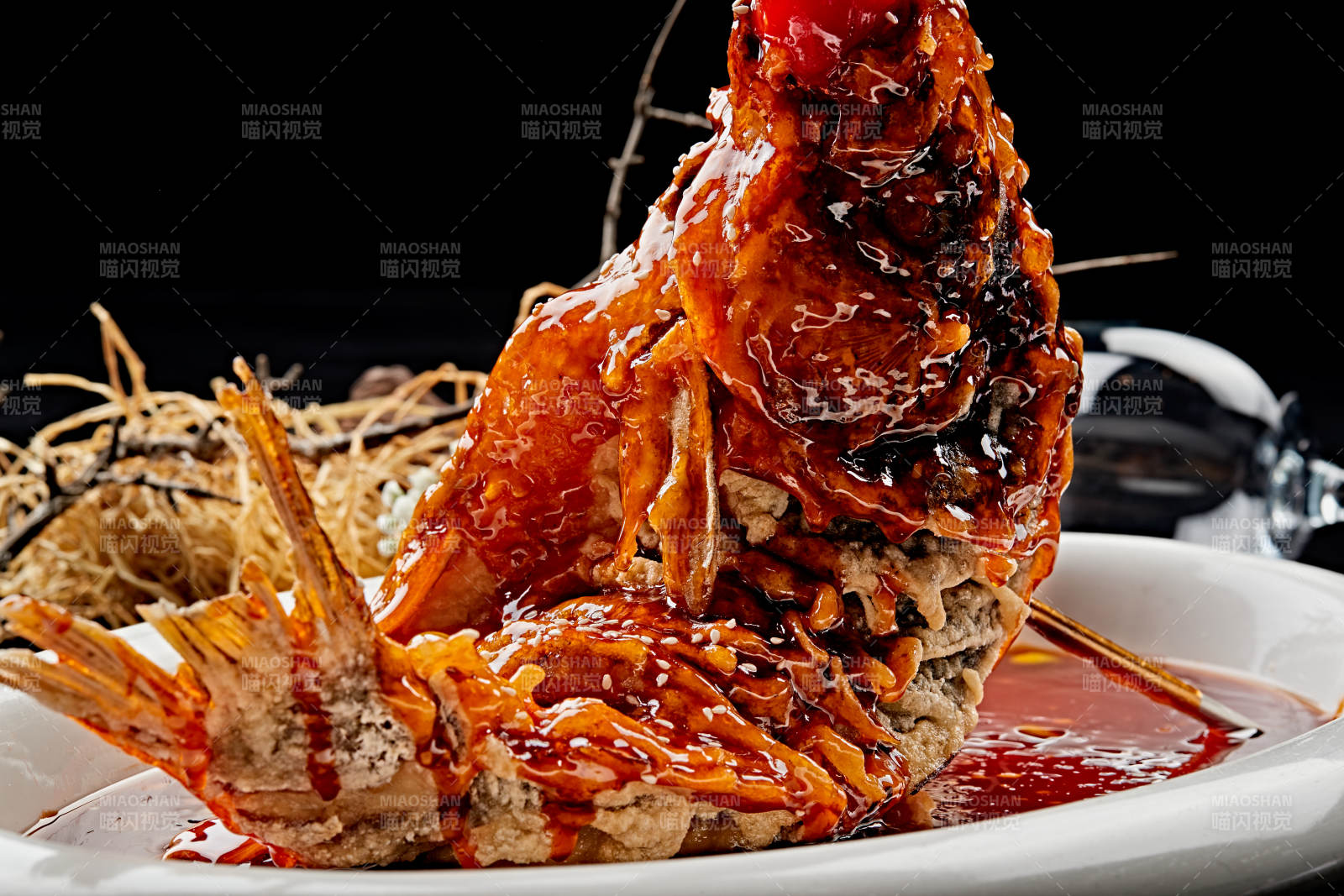 茄汁糖醋干炸鱼图片