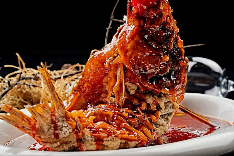 茄汁糖醋干炸鱼图片