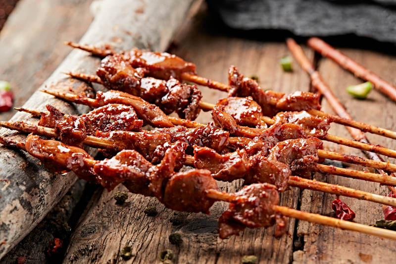 炭烤美味鸡胗子图片