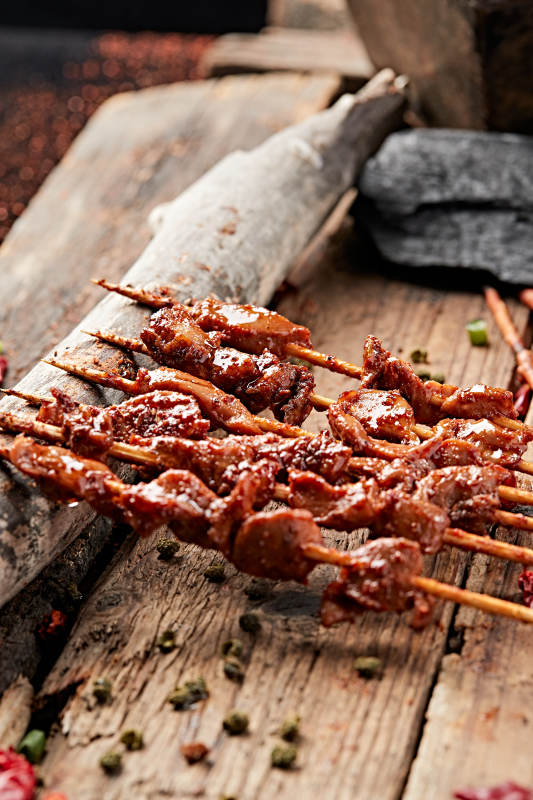 炭烤美味鸡胗子图片