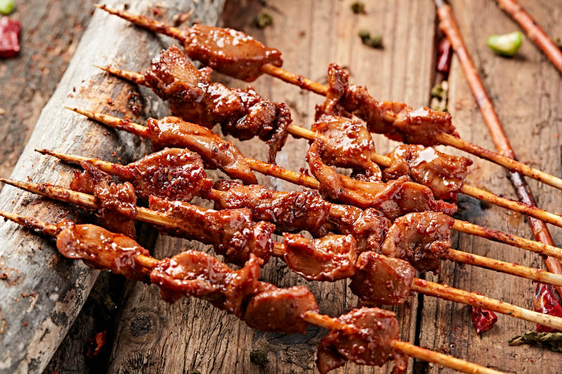 炭烤美味鸡胗子图片