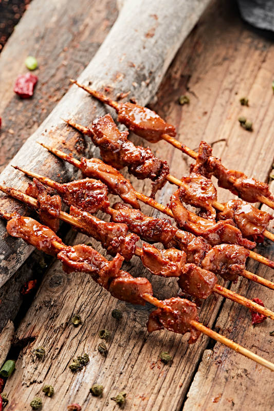 炭烤美味鸡胗子图片