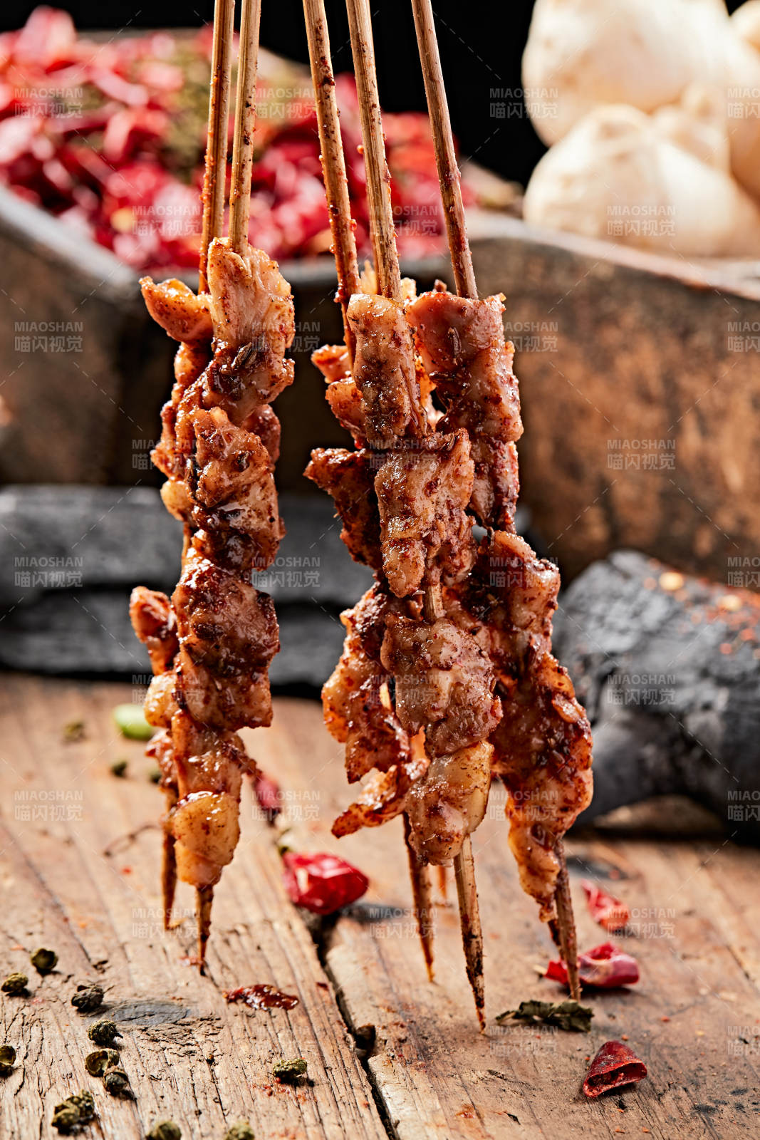 炭烤美味羊肉筋图片