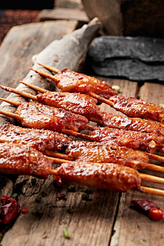 炭烤奥尔良口味鸡翅中图片