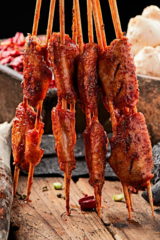炭烤奥尔良口味鸡翅中图片