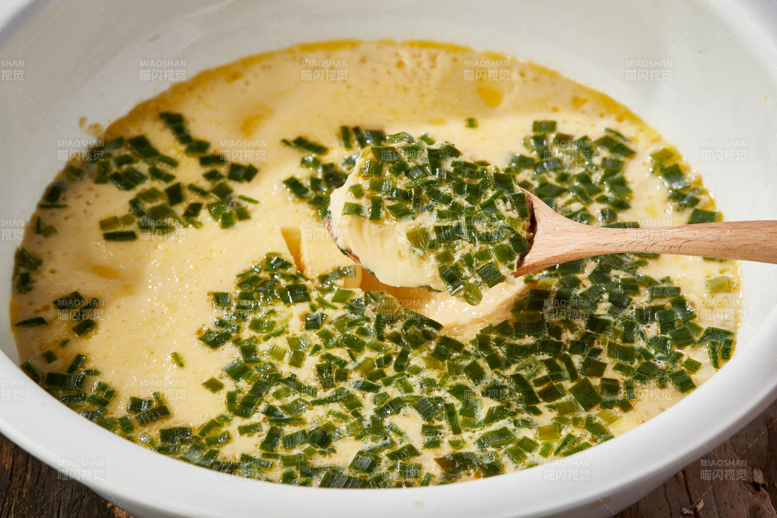 韭菜蒸水蛋图片