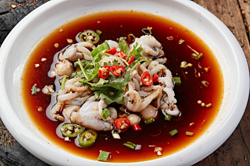 浇汁生淹小八爪鱼图片