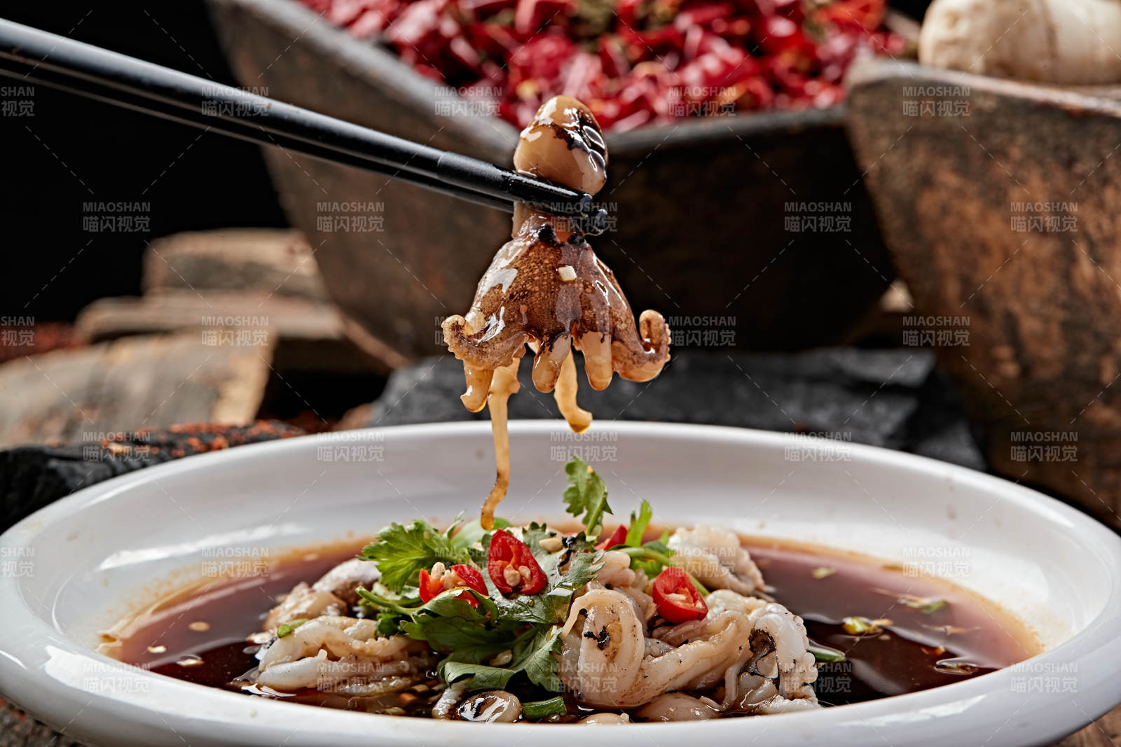 浇汁生淹小八爪鱼图片