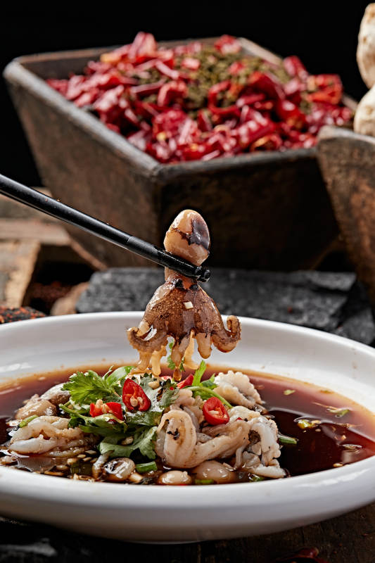 浇汁生淹小八爪鱼图片