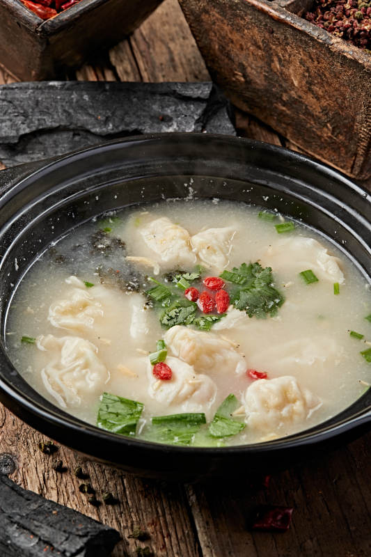 砂锅紫菜海米小馄饨图片