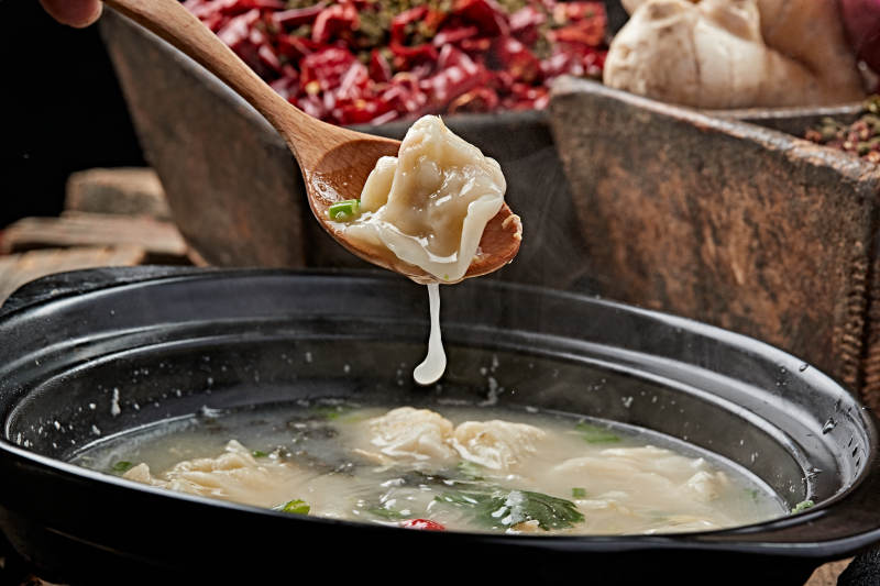 砂锅紫菜海米小馄饨图片