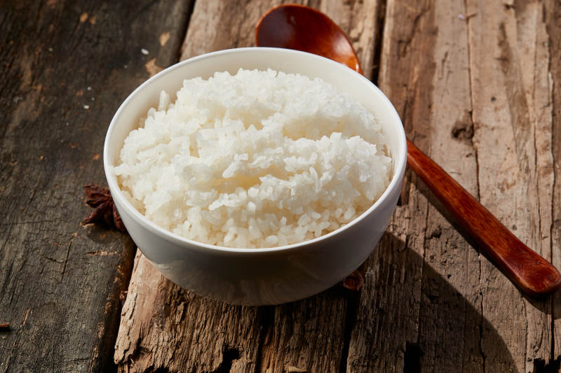 香喷喷的现蒸白米饭图片