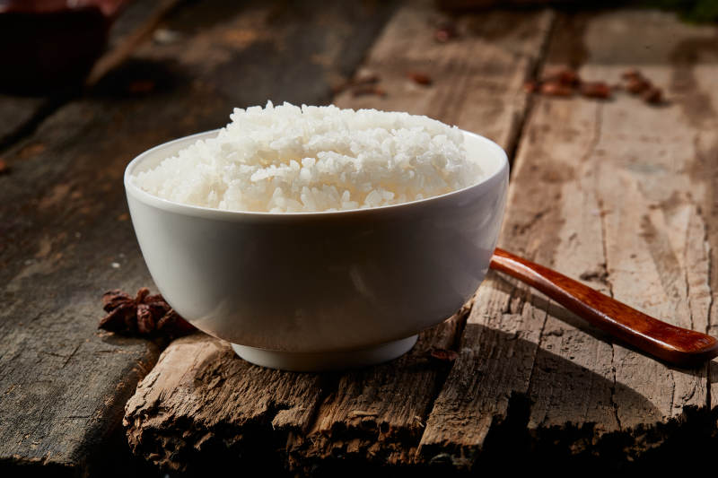 香喷喷的现蒸白米饭图片