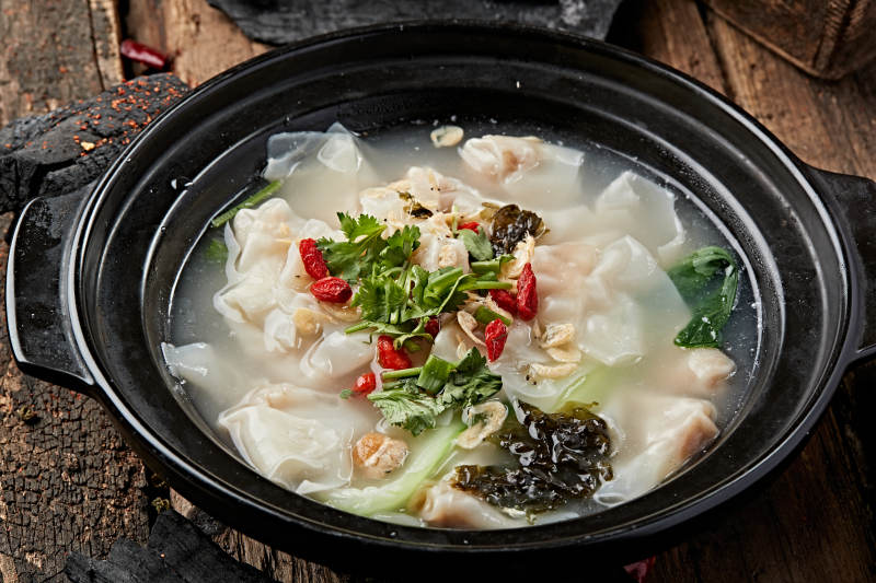 砂锅紫菜海米小馄饨图片