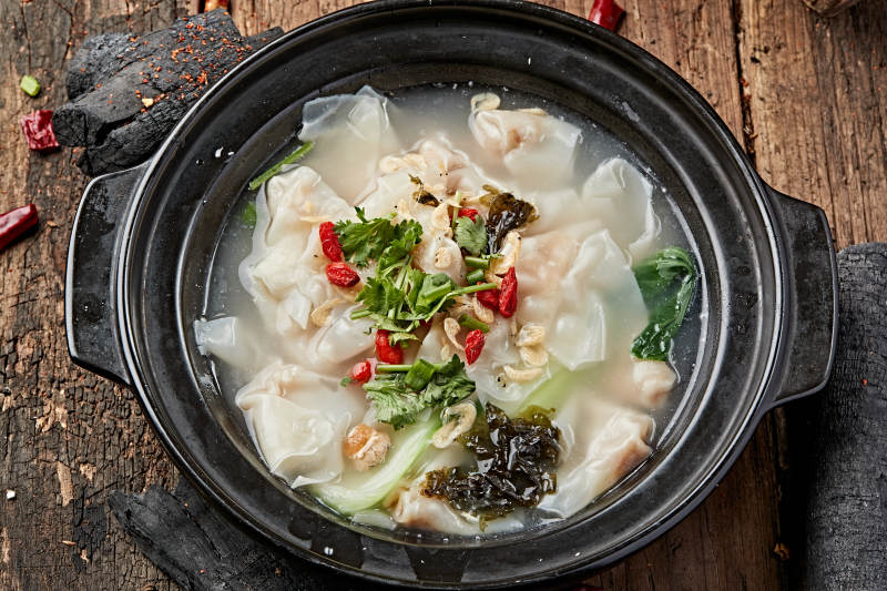 砂锅紫菜海米小馄饨图片