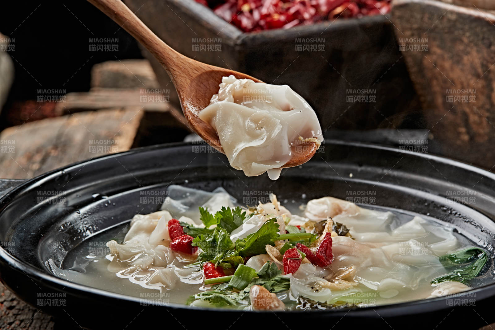 砂锅紫菜海米小馄饨图片