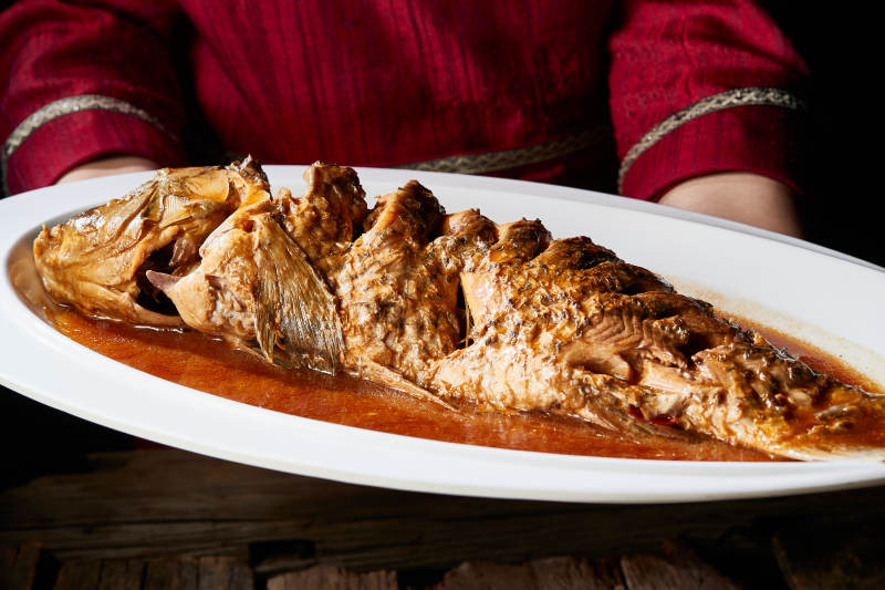 家常炖野生大鲤鱼图片