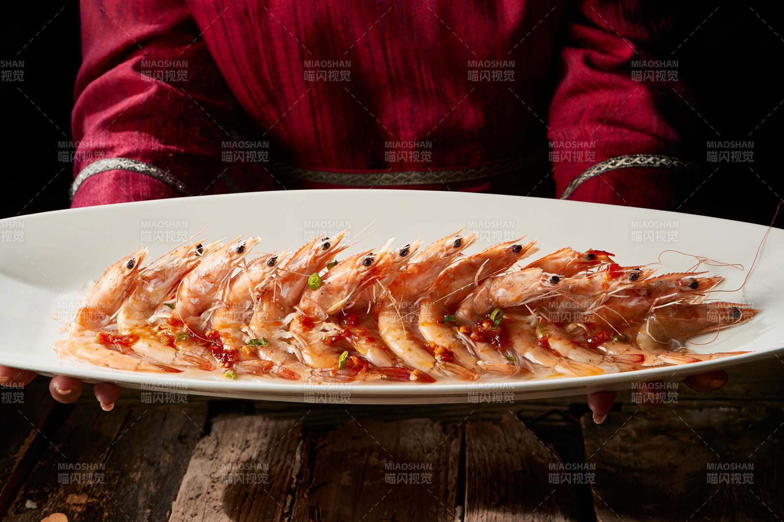 粉丝剁椒蒸开背虾图片