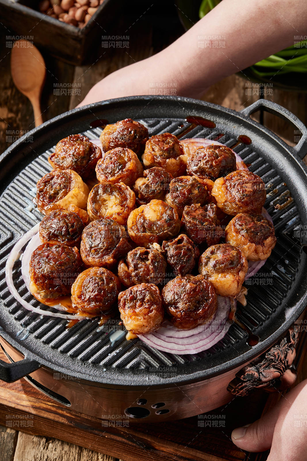 孜然铁板羊腰子图片