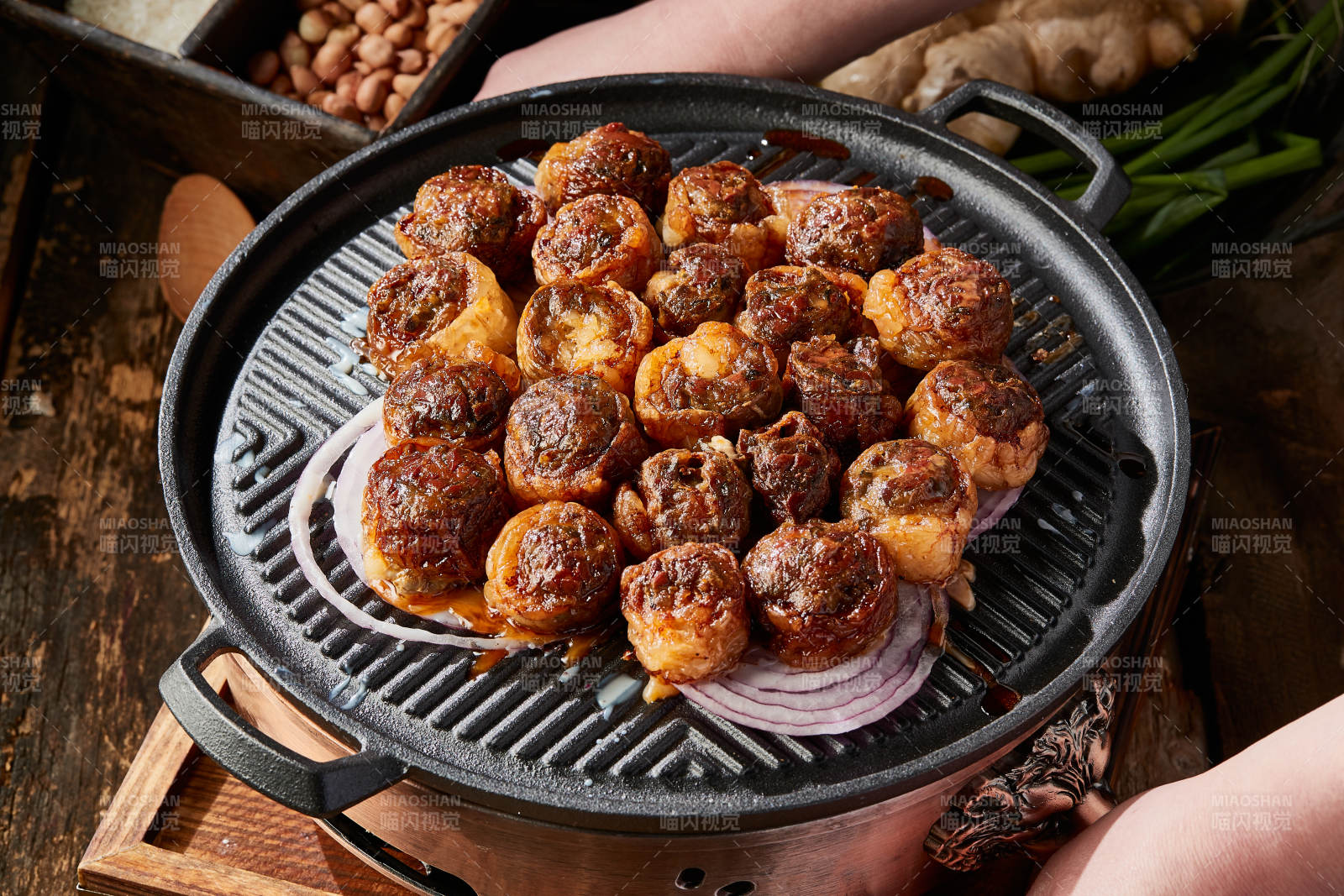 孜然铁板羊腰子图片