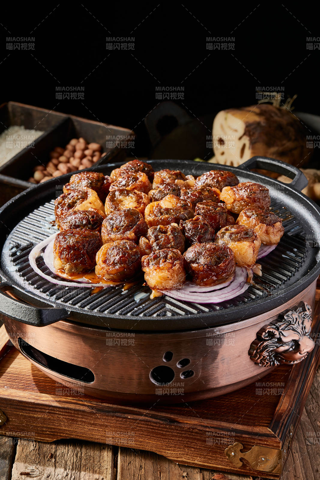 孜然铁板羊腰子图片