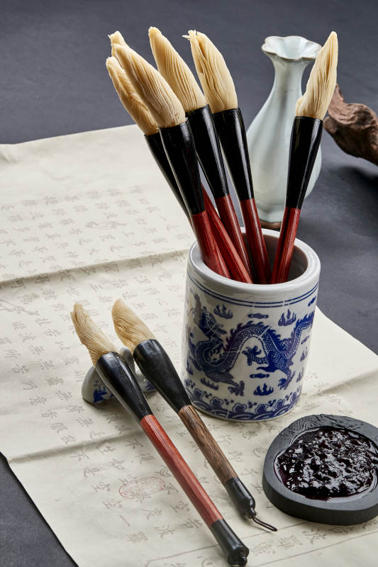 充满文化韵味的创意美食毛笔酥图片