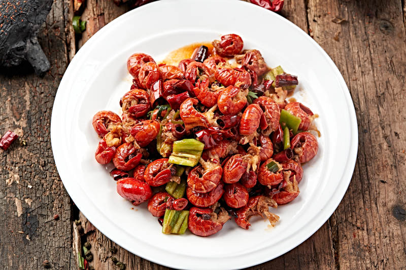 川香辣炒龙虾尾图片