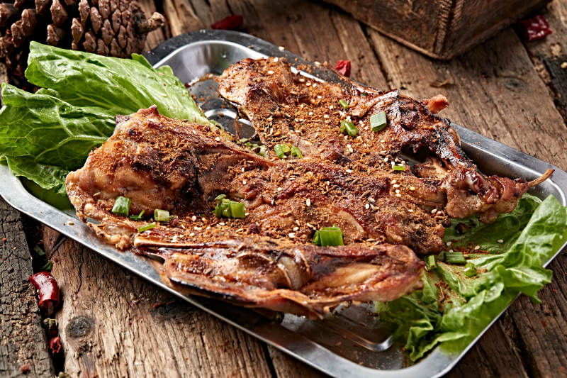 炭烤秘制鸡架图片