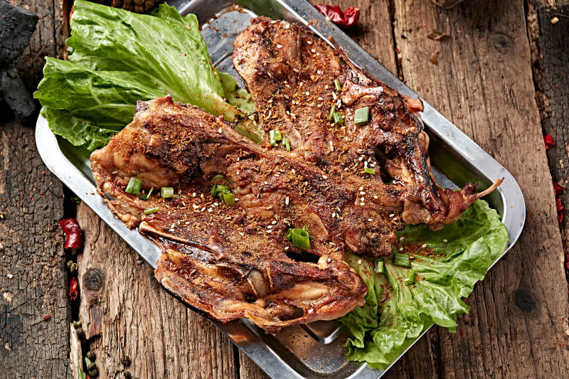 炭烤秘制鸡架图片