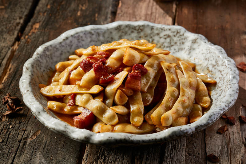 红烧肉炖豆角图片