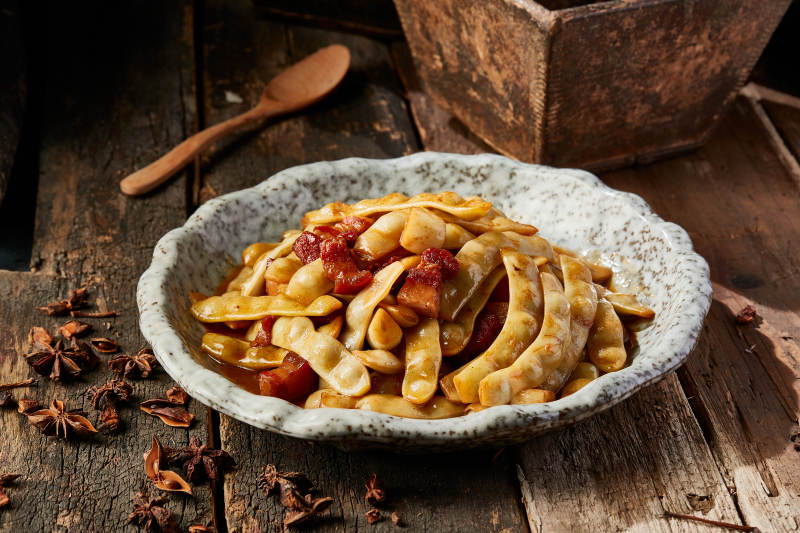 红烧肉炖豆角图片