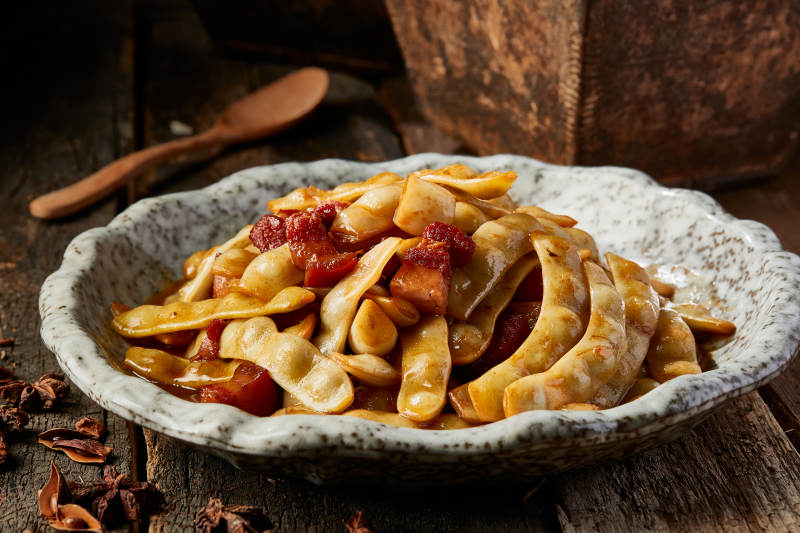 红烧肉炖豆角图片