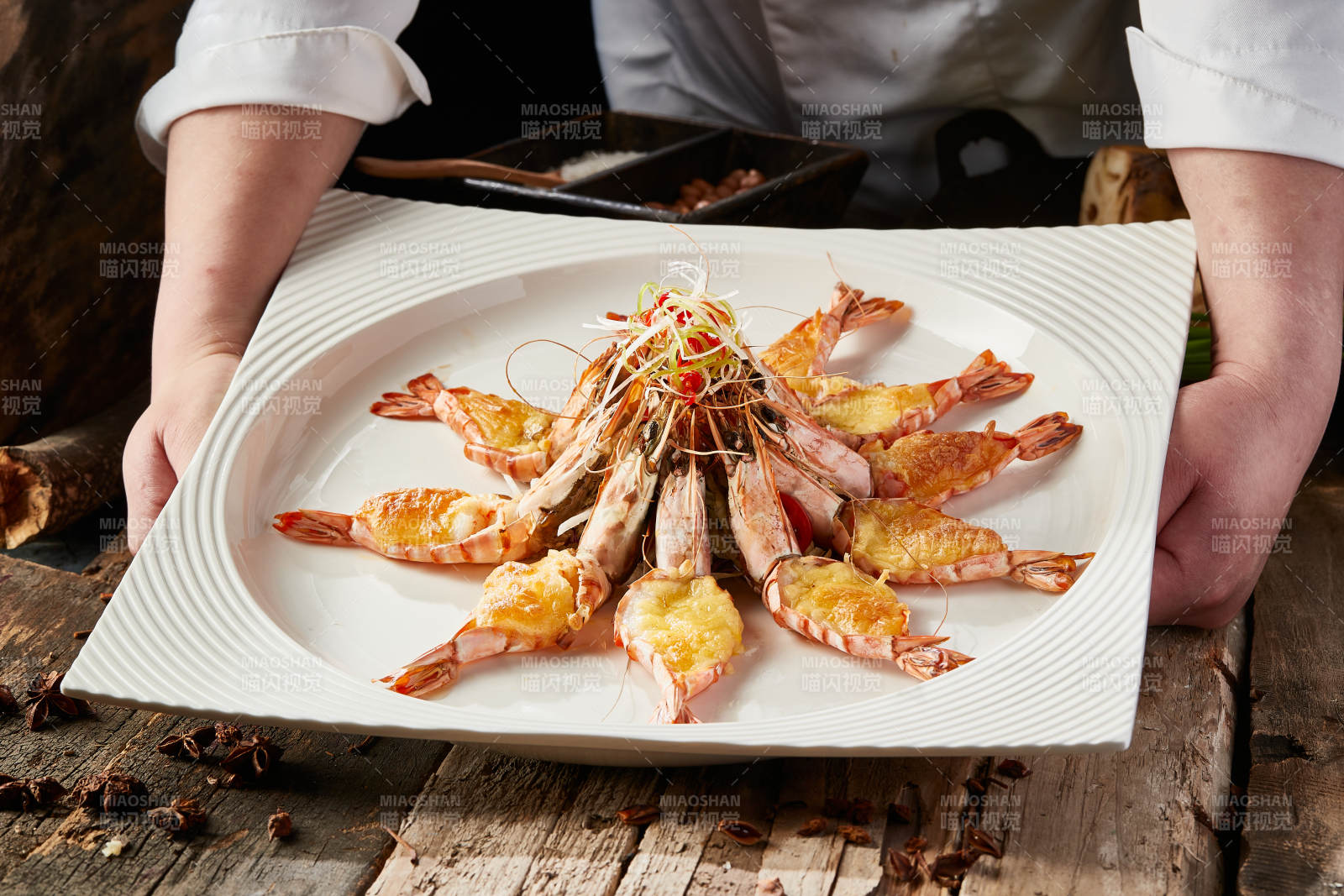 芝士焗阿根廷红虾图片