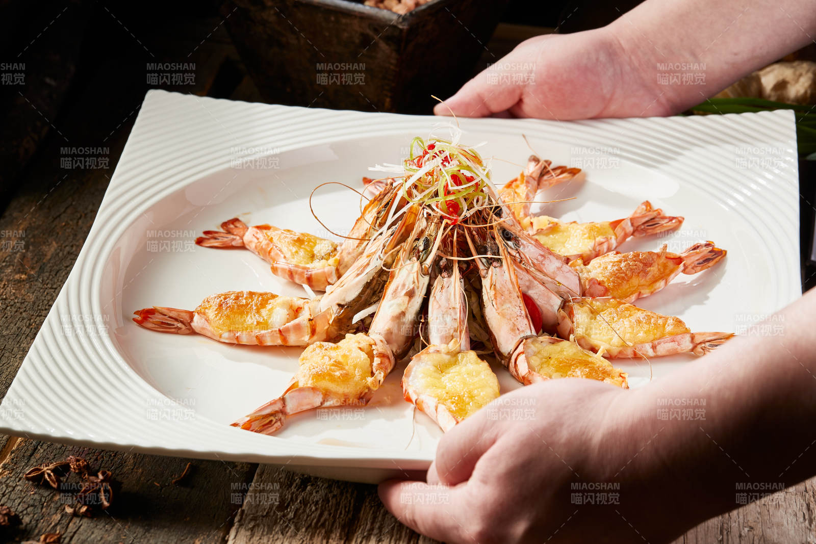 芝士焗阿根廷红虾图片