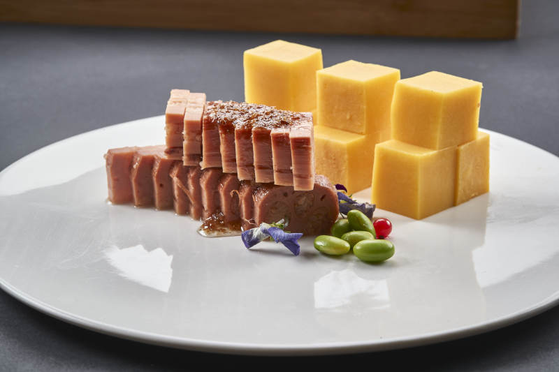 南瓜慕斯配桂花蜜酿莲藕图片