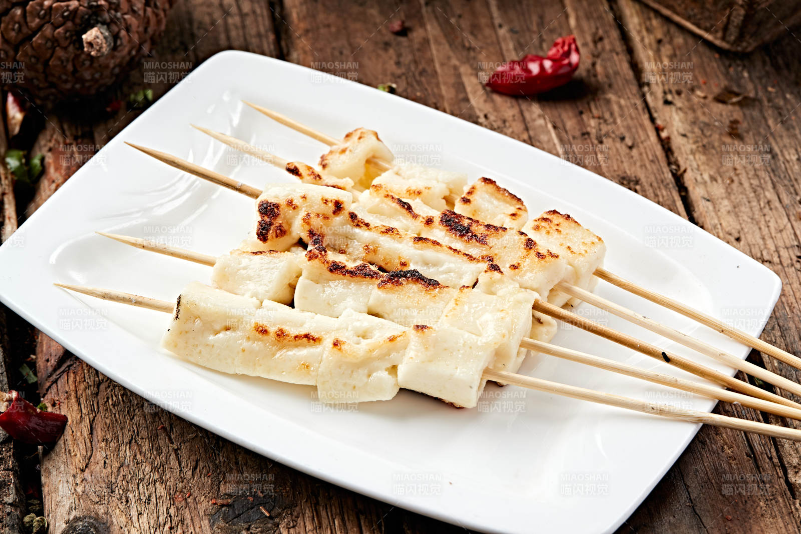 炭烤蒙族鲜奶豆腐图片