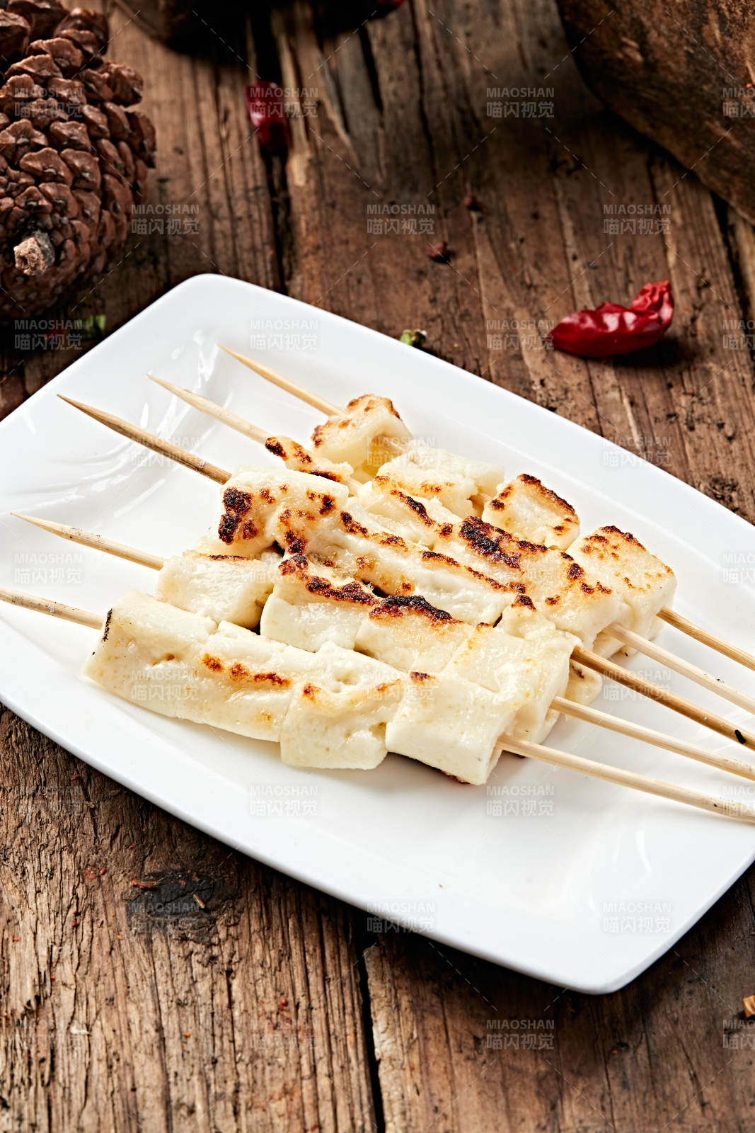 炭烤蒙族鲜奶豆腐图片