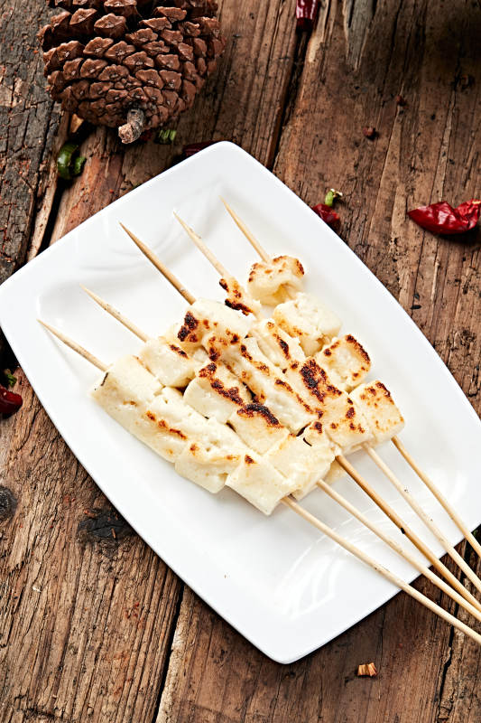 炭烤蒙族鲜奶豆腐图片