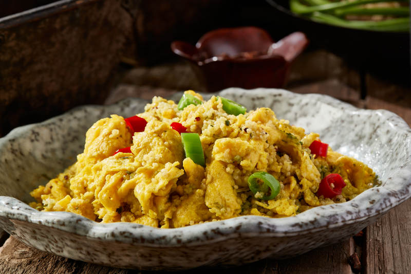 双脚小米炒鸡蛋图片