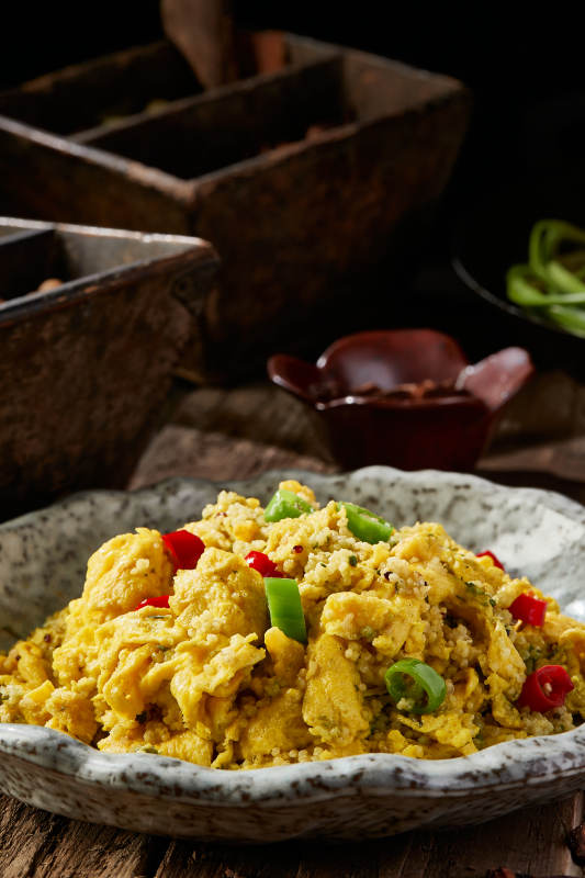 双脚小米炒鸡蛋图片